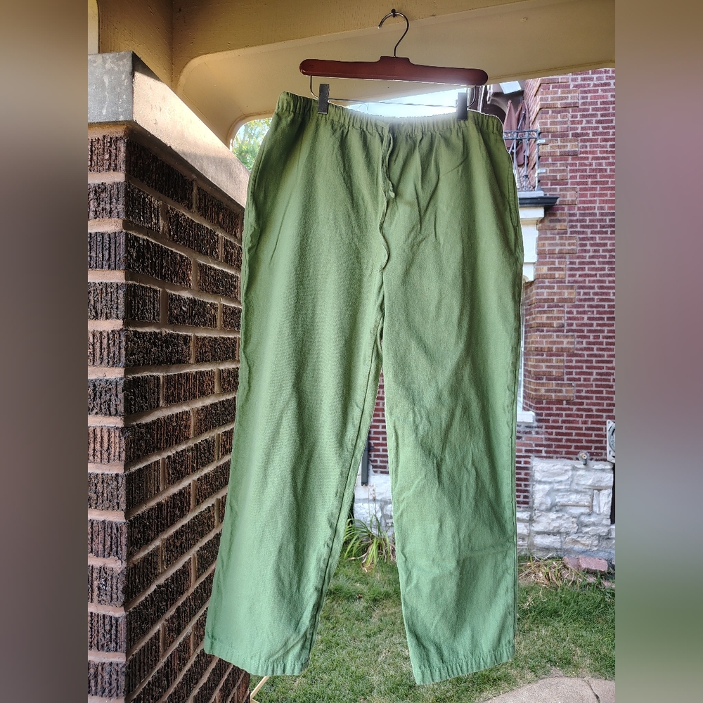 Orvis Green Chinos Relaxed Fit Cotton Blend